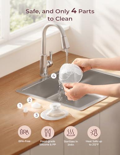 Extractor de Leche Momcozy M5 Smart, Manos Libres, Control por APP, Inalámbrico, Paquete de 2