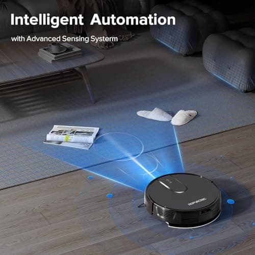 Robot aspirador y trapeador ROPVACNIC con succión de 5200Pa