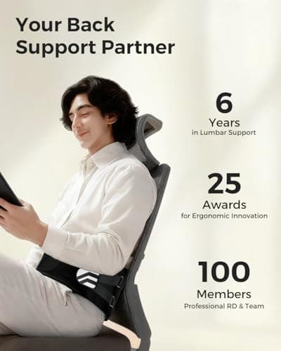 Duoorra Back Brace for Men & Women Lower Back Pain Relief, Sciatica Pain Relief, Herniated Disc, Scoliosis-Breathable Back Support Brace with 26° Ergonomic Bionic Curve Support Stays