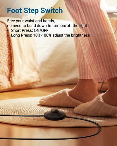 Paquete de 2 Lámparas LED de Pie para Esquina DEWENWILS, Regulables con Luz Cálida