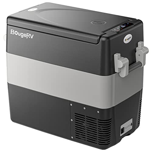 BougeRV 12V Portable Refrigerator Fridge Freezer Portable Car Fridge 53 Quart Electric Cooler12V/24V DC 110~240 V AC for RV Truck Pickup SUV Van Boat Camping Tailgating Road Trip O