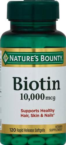 Nature's Bounty Biotin Cabello, Piel y Uñas, 10,000 mcg (Doble Paquete)