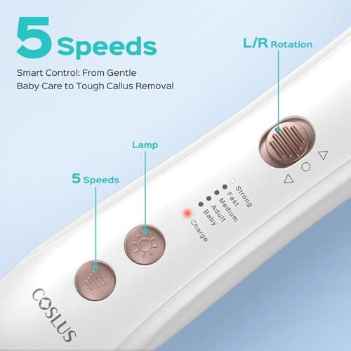COSLUS C43 Professional Manicure Pedicure Kit, Upgrade Wider Grinder, White | Professional Cordless for Acrylic Gel Dip Powder Nails, Rechargeable Manicure & Pedicure Machine, Salon Home, Lightweight