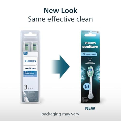 Cabezales Philips Sonicare C2 (Paq. de 3) – 9 Meses de Suministro, Blanco
