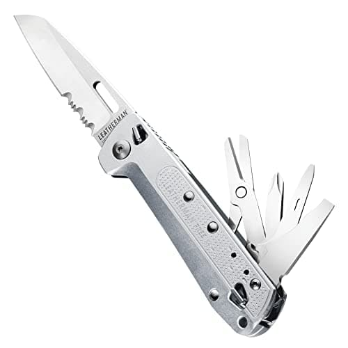 Multiherramienta Leatherman FREE K4X EDC, bloqueo magnético, plata