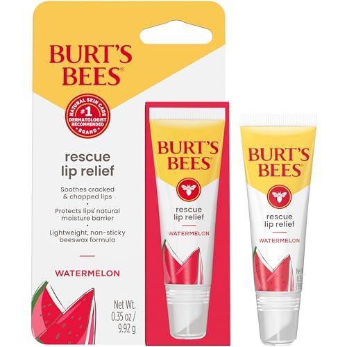 Bálsamo Labial Burt's Bees Rescue Sandía para Labios Secos y Agrietados (100% Natural, 0.35oz)