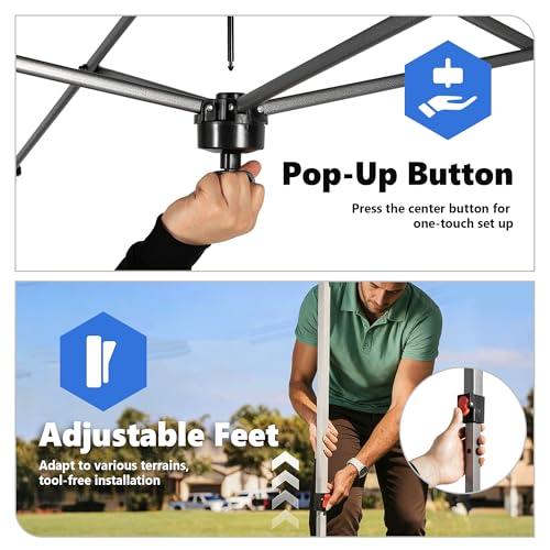 Carpa Pop Up OLIXIS 10x10ft Reforzada, Montaje Fácil