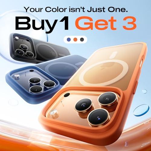 LISEN Set de 3 Fundas Antigolpes para iPhone 17 Pro con MagSafe y Protección Militar (3 Colores)