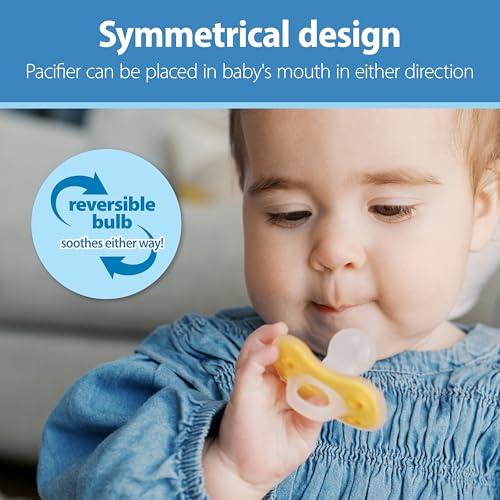 Paquete de 3 Chupones Dr. Brown's Advantage de Silicón, 6-18m, Gris/Verde/Amarillo