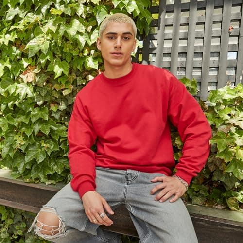Hanes Mens Ecosmart Fleece Sweatshirt, Cotton-blend Pullover, Crewneck For Men, 1 Or 2 Pack, Navy - 1 Pack, 5X-Large US