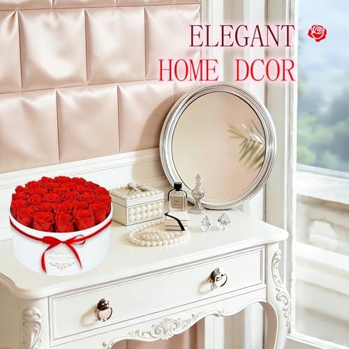 Caja de Lujo con 27 Rosas Preservadas Rojas