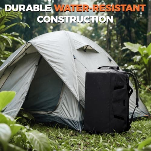40L Water-Resistant Duffle Backpack with Shoe Compartment & Wet Pocket