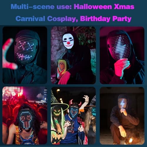 MOYACA Led Mask Light up Mask Gesture Sensing, Kids Cool Toys Men Boys Gift