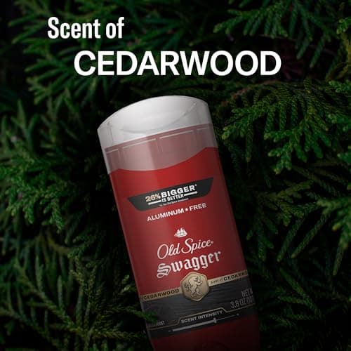 Desodorante Old Spice para Hombre, Sin Aluminio, Aroma Swagger, Paquete de 3 de 3.8 oz