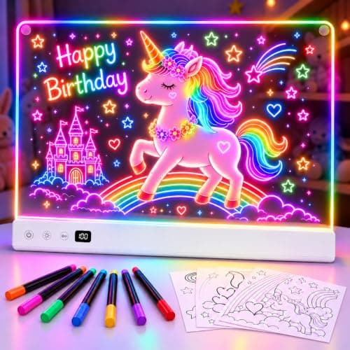 Pizarra LED Honesorn de 16'' para Niños con 16 Efectos de Luz Recargable