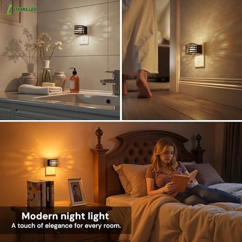 L LOHAS LED Night Lights Plug into Wall, 2 Pack 3CCT Night Light