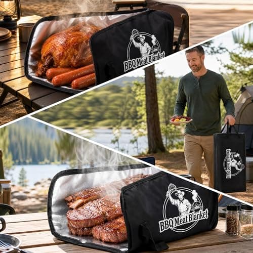 Roseek BBQ Meat Blanket Resting Brisket Bag Rugged 600D Oxford Leakproof Heat Pressed, Father's Day Birthday Wedding Gifts for Men Dad Husband Smoker&Grilling Accessories Backyard Camping Party(21")