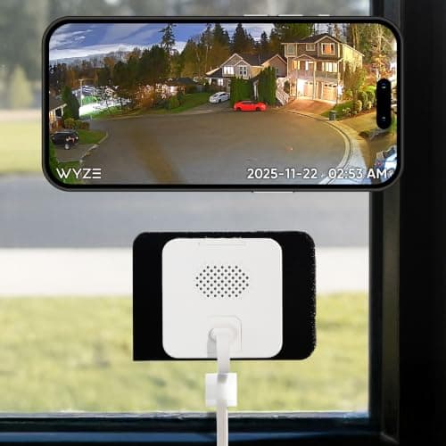 WYZE Window Camera, WiFi Indoor HD Home Security Camera, Upgraded Color Night Vision, Anti-Glare, AI-Powered Motion Detection, Easy & Quick Setup, 24/7 Recording, Works w/Alexa & Google