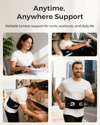 Duoorra Back Brace for Men & Women Lower Back Pain Relief, Sciatica Pain Relief, Herniated Disc, Scoliosis-Breathable Back Support Brace with 26° Ergonomic Bionic Curve Support Stays
