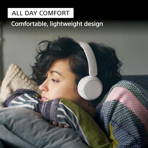 Sony WH-CH520 Wireless On-Ear Bluetooth Headphones with Mic, Cappuccino