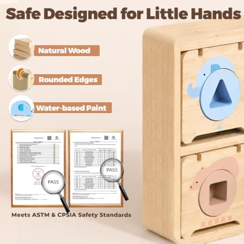 Montessori Toys for 2 Year Old|Wood Lock and Key Toddler Learning Toys