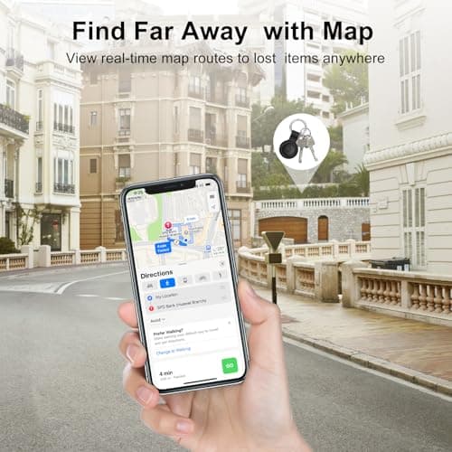 Localizador Beyamis Air Tracker (4-Pack) Bluetooth + UWB para Apple Find My (iOS). Con 2 Pilas 2032 Extras para Llaves, Equipaje y Más.