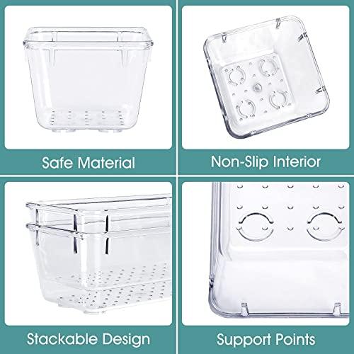 WOWBOX 25 PCS Clear Plastic Drawer Organizer Set, 4 Sizes Desk Drawer Divider Organizers and Storage Bins for Makeup, Jewelry, Gadgets for Kitchen, Bedroom, Bathroom, Office