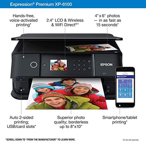 Impresora Epson Expression Premium XP-6100 Multifuncional Inalámbrica a Color