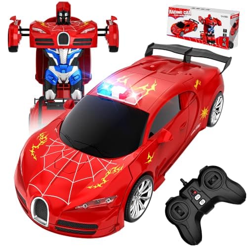 AONEPTR Remote Control Car Becoming Robot Transforming Toys Kids Christmas