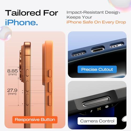 LISEN Set de 3 Fundas Antigolpes para iPhone 17 Pro con MagSafe y Protección Militar (3 Colores)