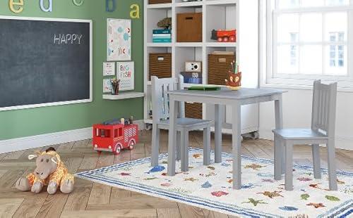 Set de Mesa y 2 Sillas de Madera Humble Crew para Actividades Infantiles - Gris