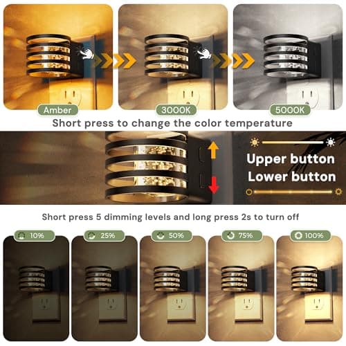 L LOHAS LED Night Lights Plug into Wall, 2 Pack 3CCT Night Light