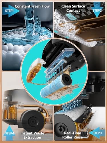 Lefant Robot Vacuum and Mop, 20000Pa Strong Suction, Self-Cleaning Roller Mop with Auto Drying, LiDAR Navigation & Obstacle Avoidance, Tangle-Free Pet Hair, Slim, 5G WiFi, M210 Pro Omni-Dark Gray