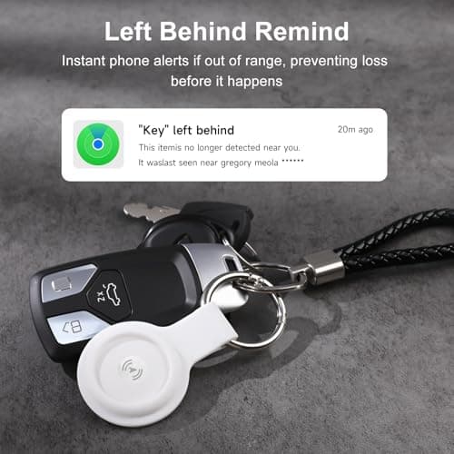 Localizador Beyamis Air Tracker (4-Pack) Bluetooth + UWB para Apple Find My (iOS). Con 2 Pilas 2032 Extras para Llaves, Equipaje y Más.