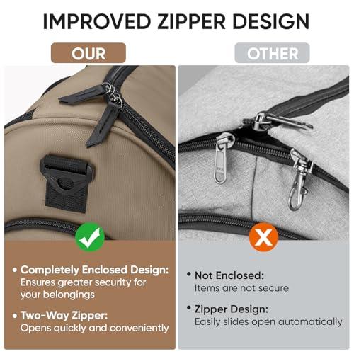 Portatrajes Convertible BALEINE 2 en 1 con Compartimento para Zapatos (Marrón)