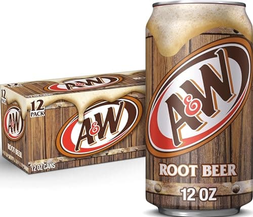 Refresco A&W Root Beer, Paquete de 12 Latas de 355ml