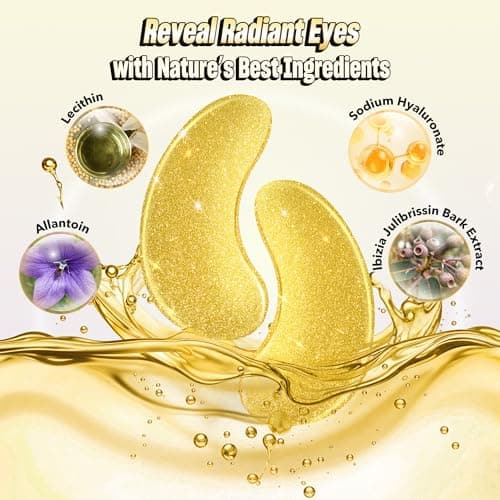 NAZANO 12 Pcs 24K Gold Under Eye Patches - Eye Masks