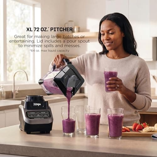 Licuadora Profesional Ninja BL610, 1000W, Tecnología Total Crushing, Vaso 72oz