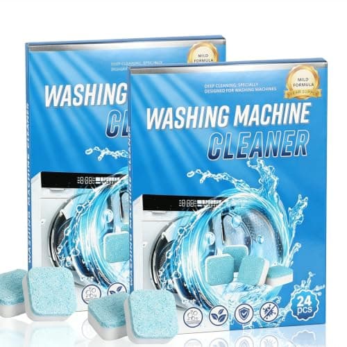 Gihen 48 Washing Machine Cleaner Tablets, Descaler Odor Remover HE Washer