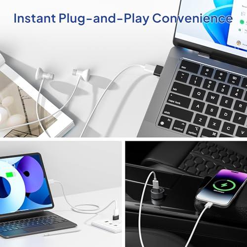 Elebase: 4 Adaptadores USB-A a USB-C para Dispositivos Apple/Samsung