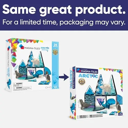 MAGNA-TILES: Set Magnético de Construcción Animales Árticos (25 Piezas)
