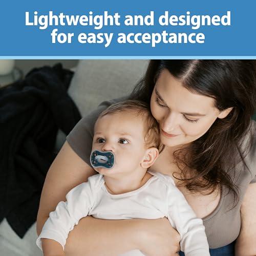 Paquete de 3 Chupones Dr. Brown's Advantage de Silicón, 6-18m, Gris/Verde/Amarillo