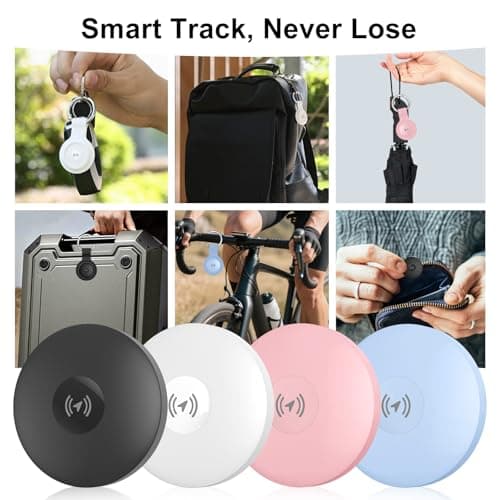 Localizador Beyamis Air Tracker (4-Pack) Bluetooth + UWB para Apple Find My (iOS). Con 2 Pilas 2032 Extras para Llaves, Equipaje y Más.