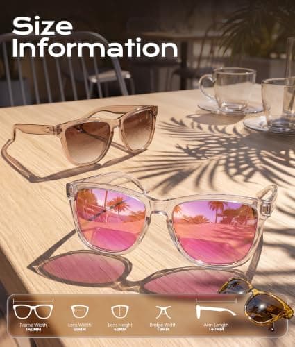 Lentes de sol polarizados QALLY retro para mujer