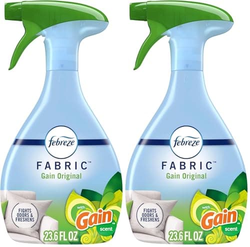 Febreze Fabric Spray Air Freshener, Odor-Fighting Fabric Refresher, Sneaker Balls Alternative, Couch Cleaner, Linen Spray, Multi-Use, Gain Original Scent, 23.6 fl oz (Pack of 2)