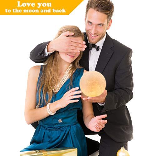 Lámpara Lunar LOGROTATE 3D con 16 Colores y Control Remoto