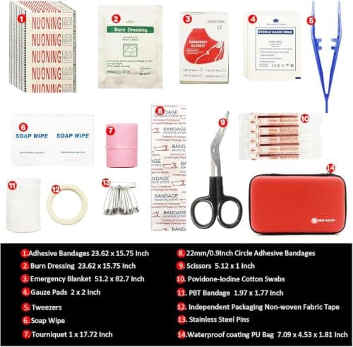 First Aid Kit Mini Small Waterproof Portable Compact Home Car Travel Hiking