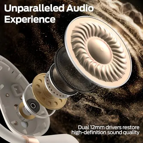 Audífonos Monster Open Ear AC210 Bluetooth 5.4, Sonido Estéreo, 30 Horas de Batería, Resistentes al Agua IPX5, Oro Rosa