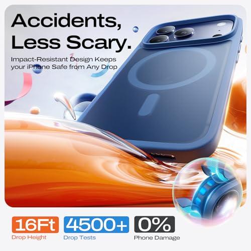 LISEN Set de 3 Fundas Antigolpes para iPhone 17 Pro con MagSafe y Protección Militar (3 Colores)