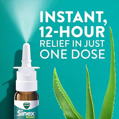 Vicks Sinex Severo Spray Nasal Descongestionante con Aloe